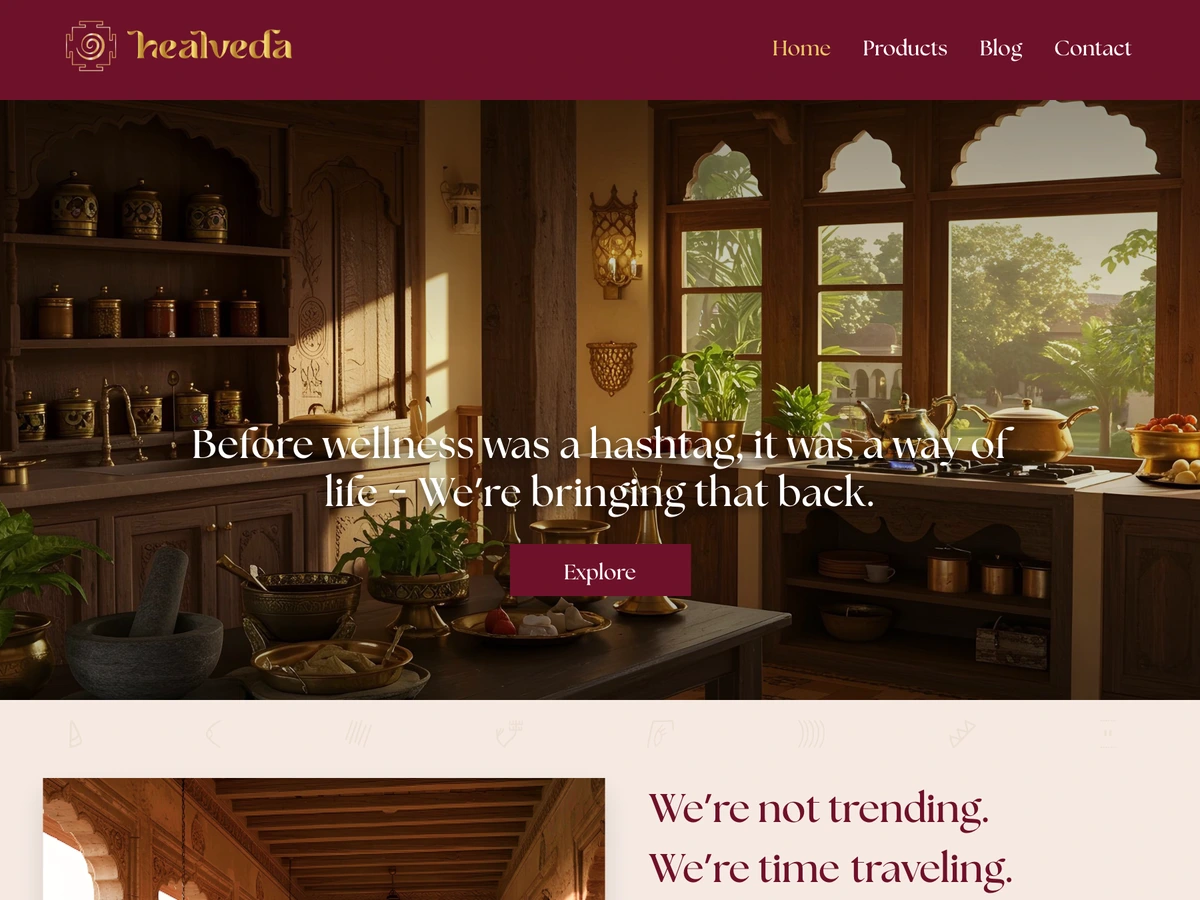 Heal Veda website preview