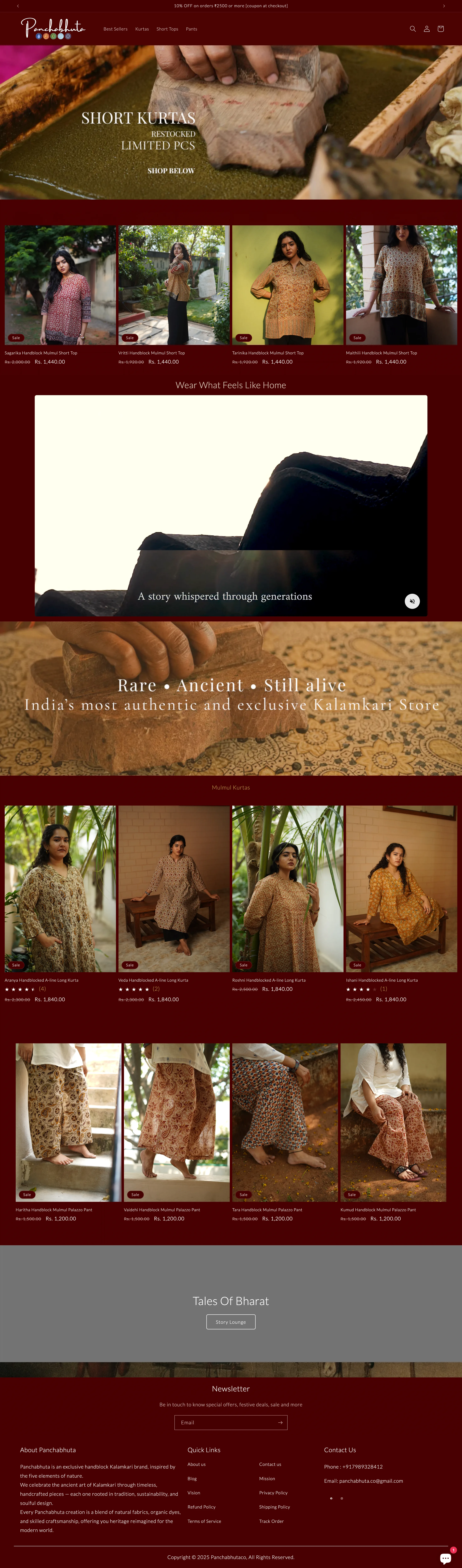 Panchabhuta Co website preview