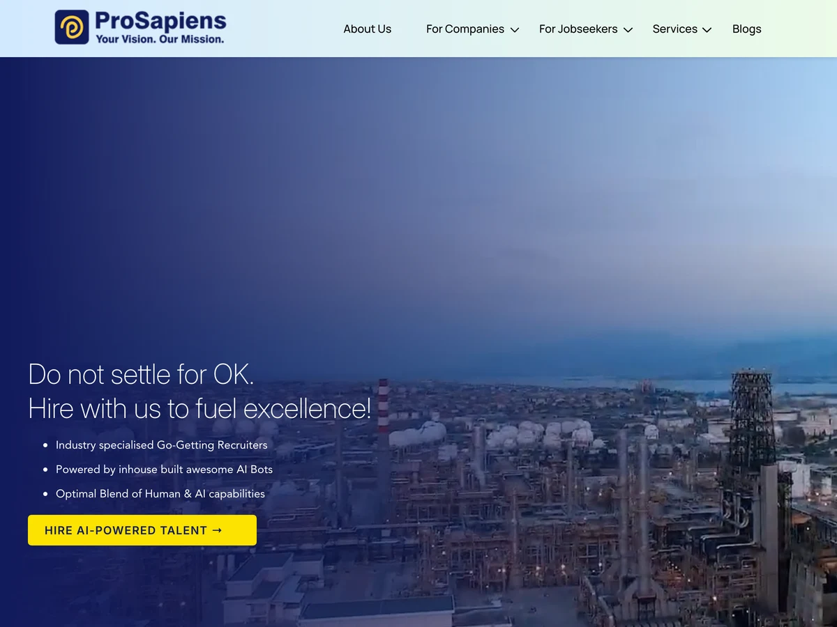 Pro Sapiens website preview