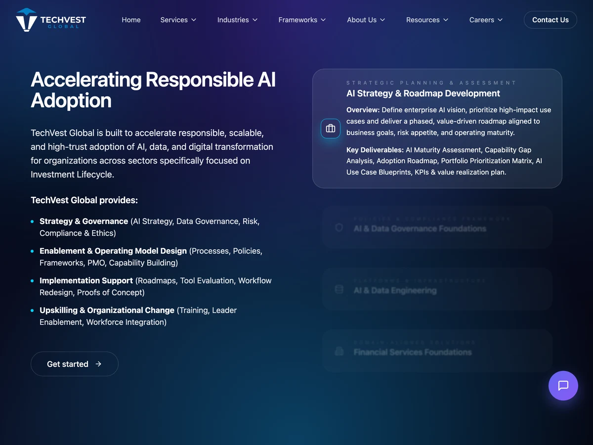 TechVest Solutions website preview