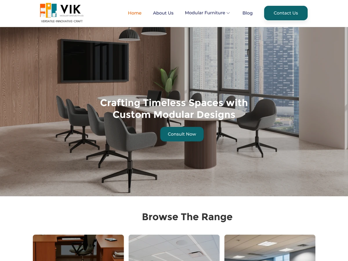 VIK Modular website preview