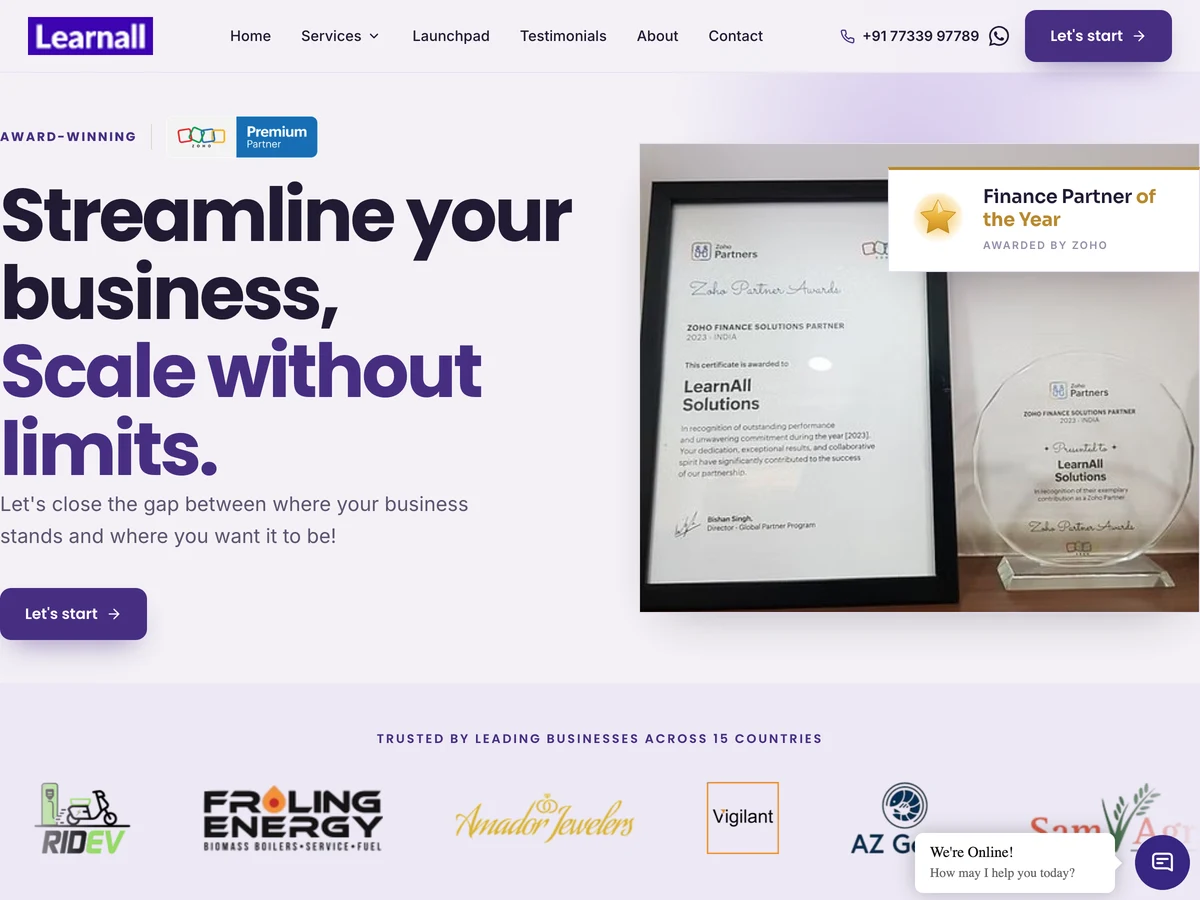 Learn All Solutions website preview