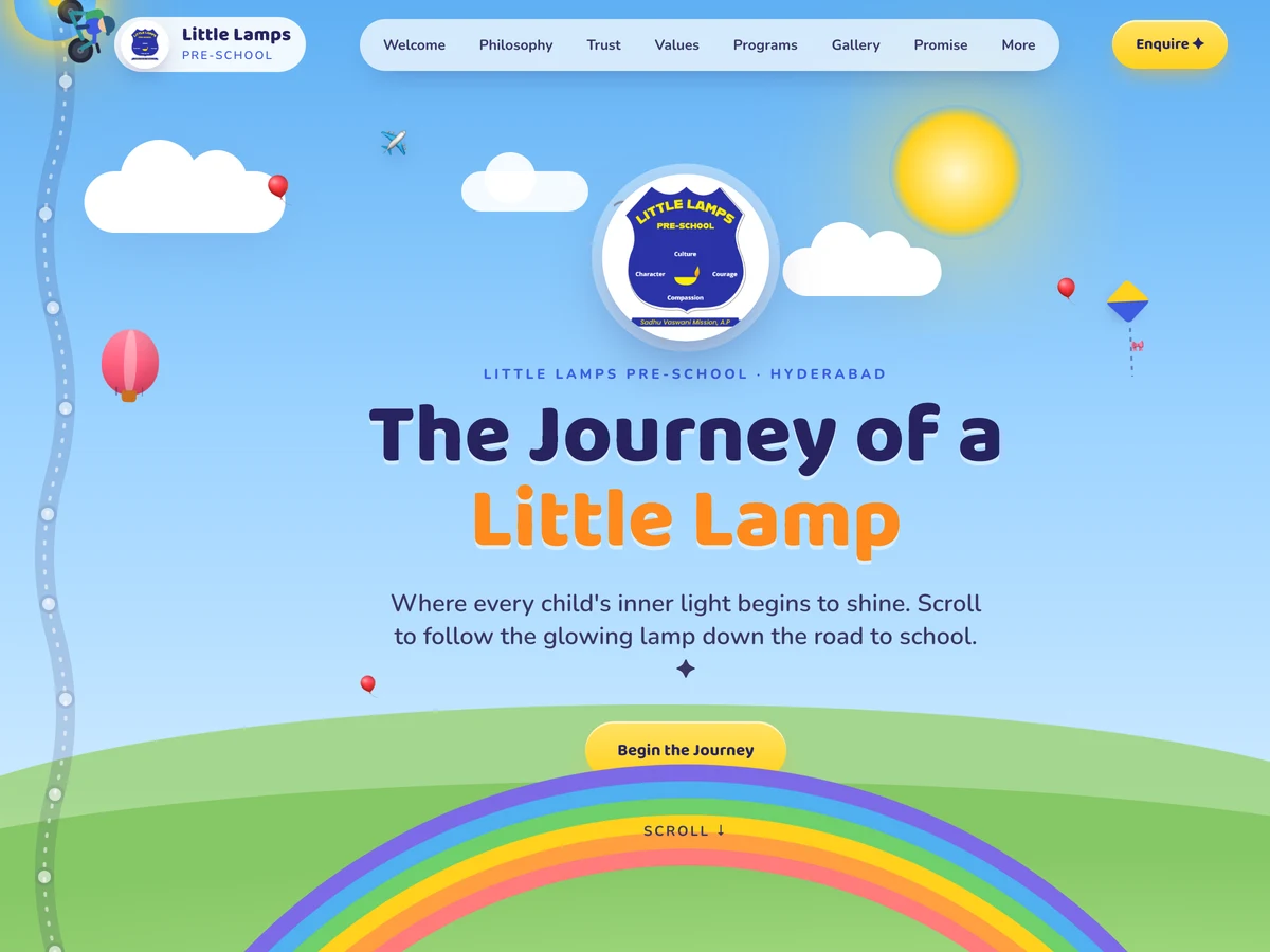 SVIS Preschool website preview