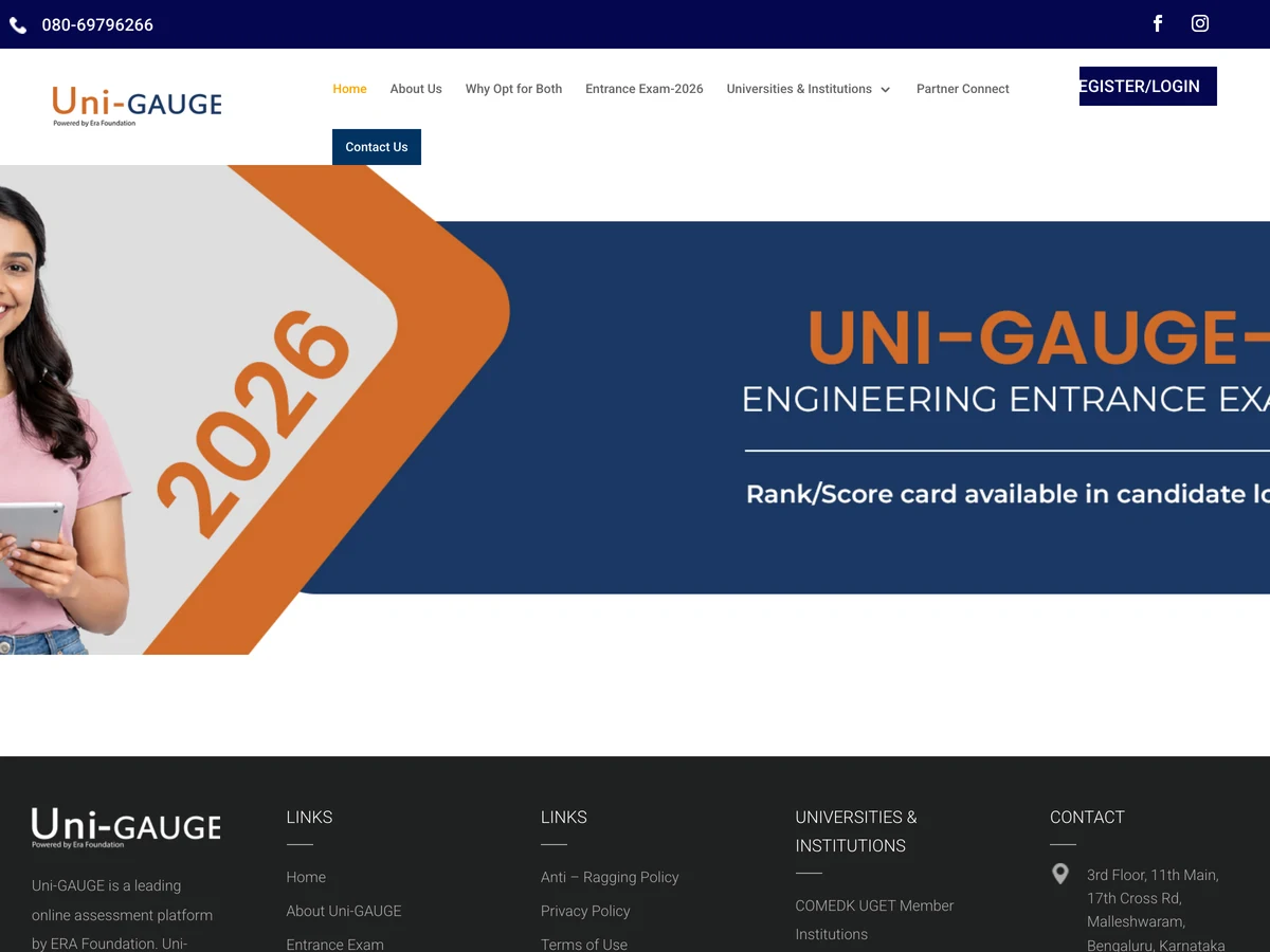 UNI-GUAGE website preview