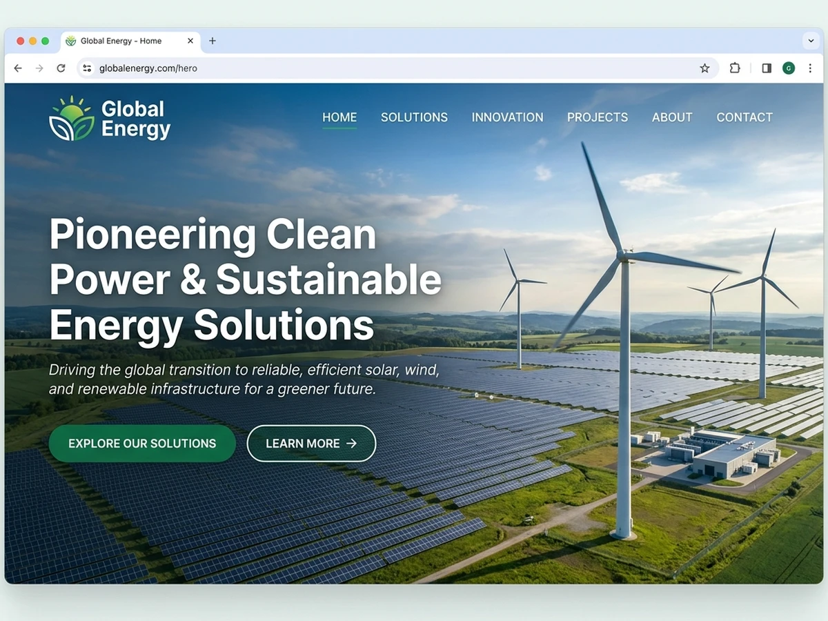 Global Energy website preview