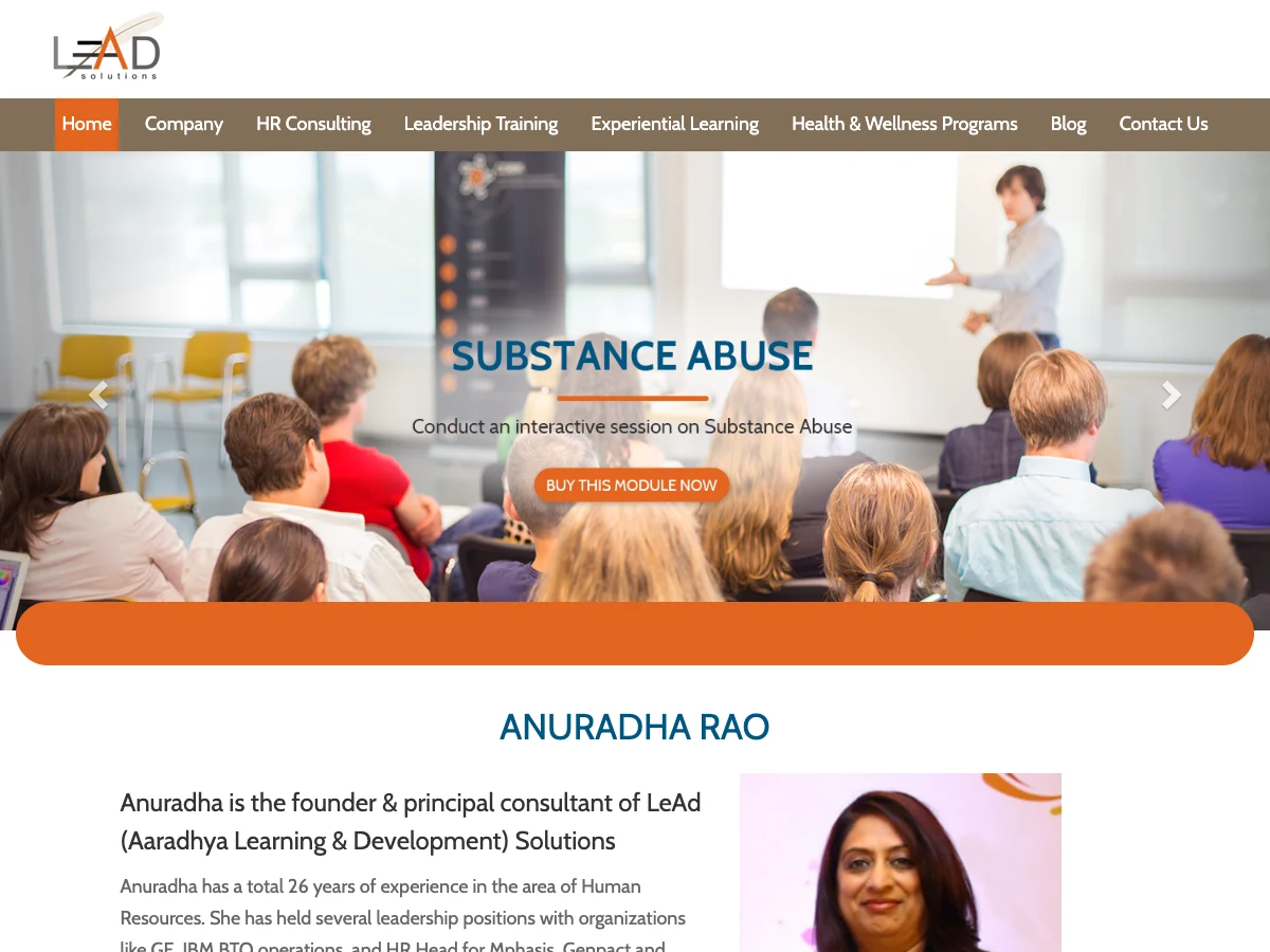 LeAD Solutions website preview