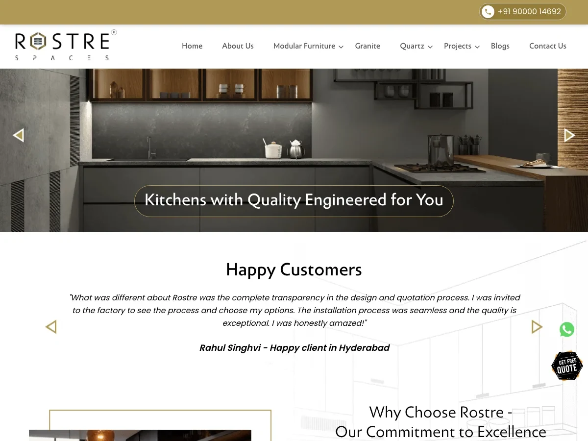 Rostre Spaces website preview
