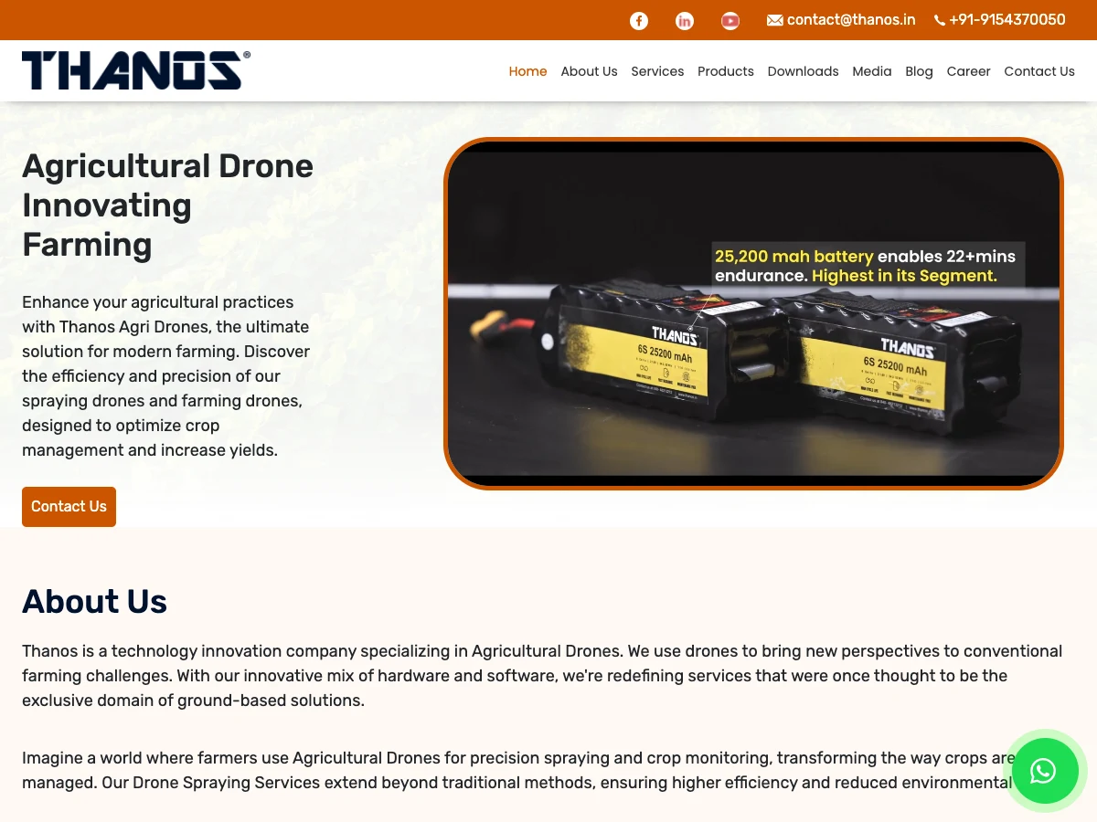 Thanos Tech website preview