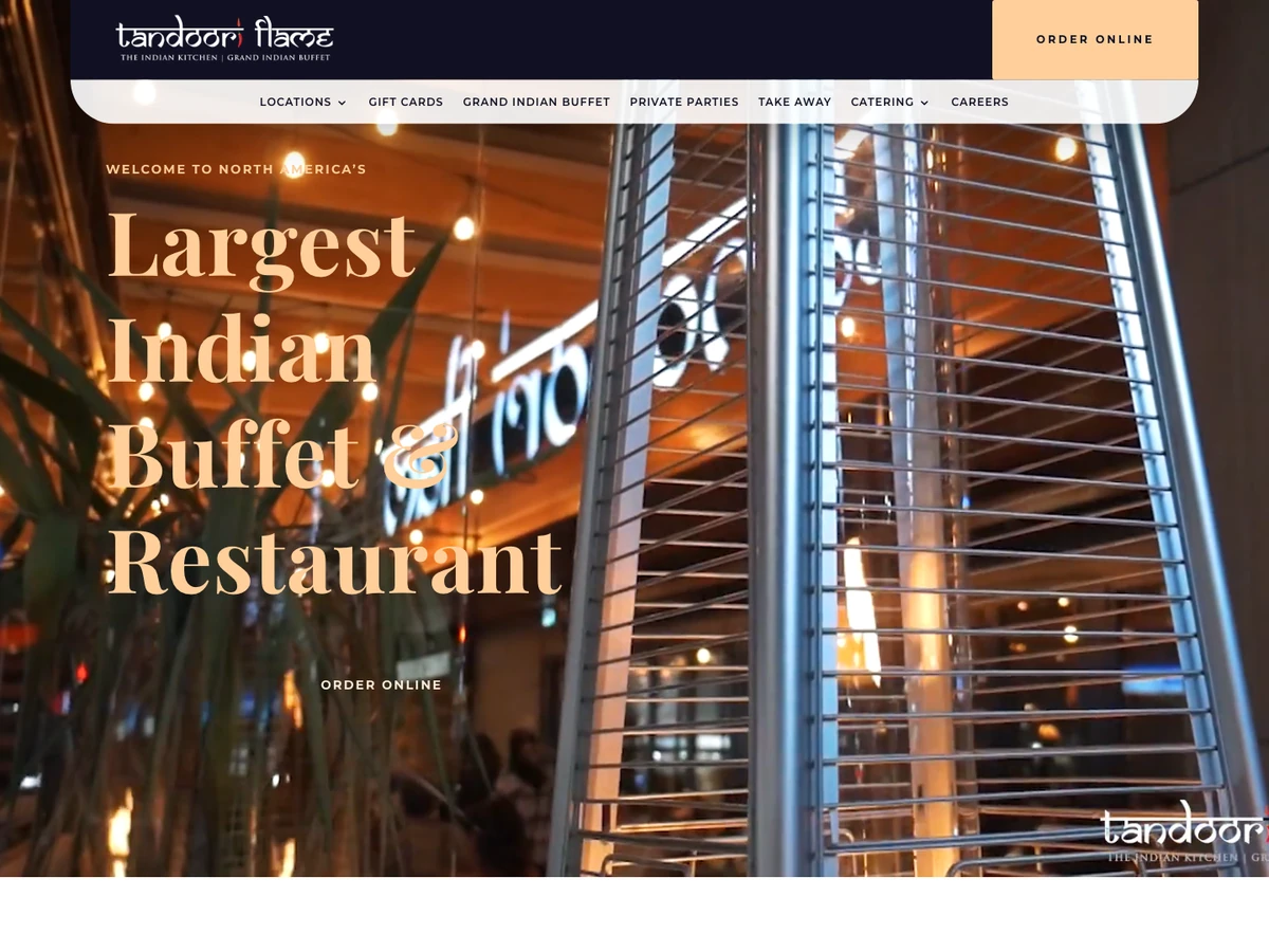 Tandoori Flames website preview
