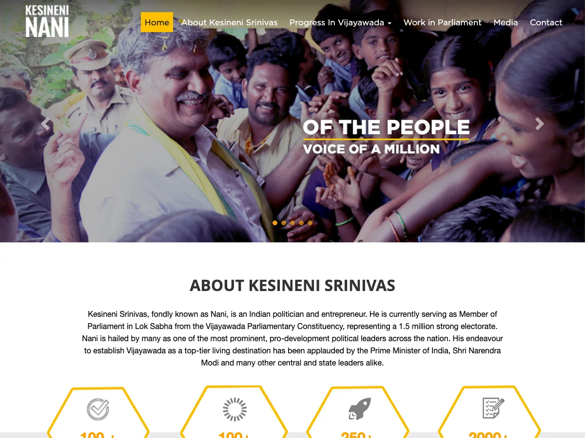 Kesineni Group website preview