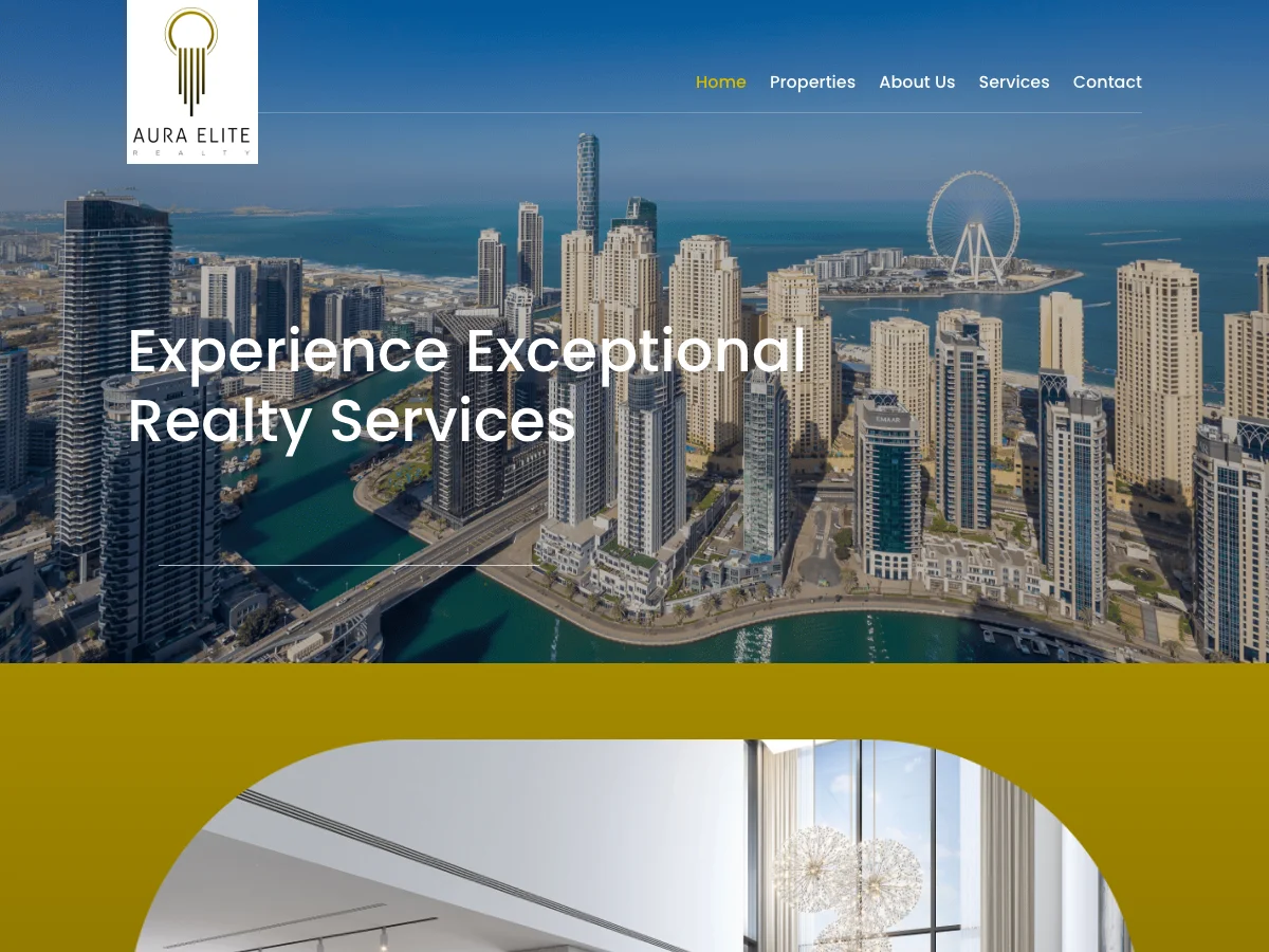 Aura Realty website preview
