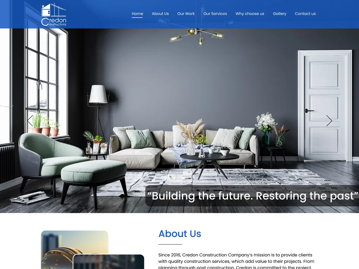 Credon Infra website preview