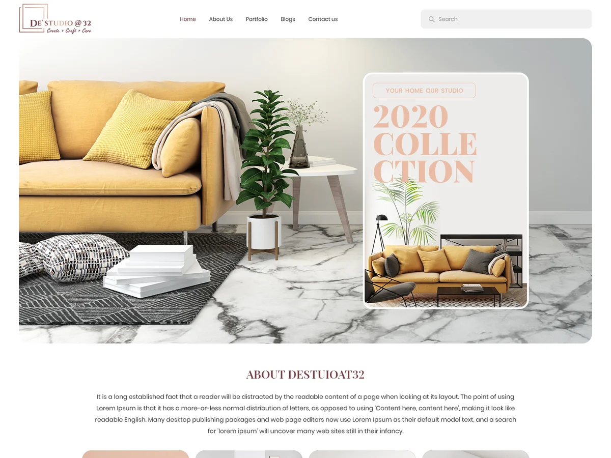 Destudio32 website preview