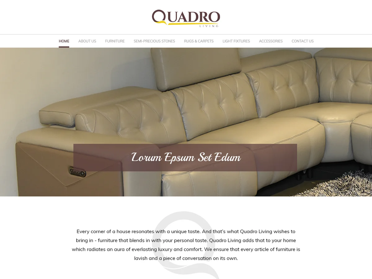 Quadro Living website preview