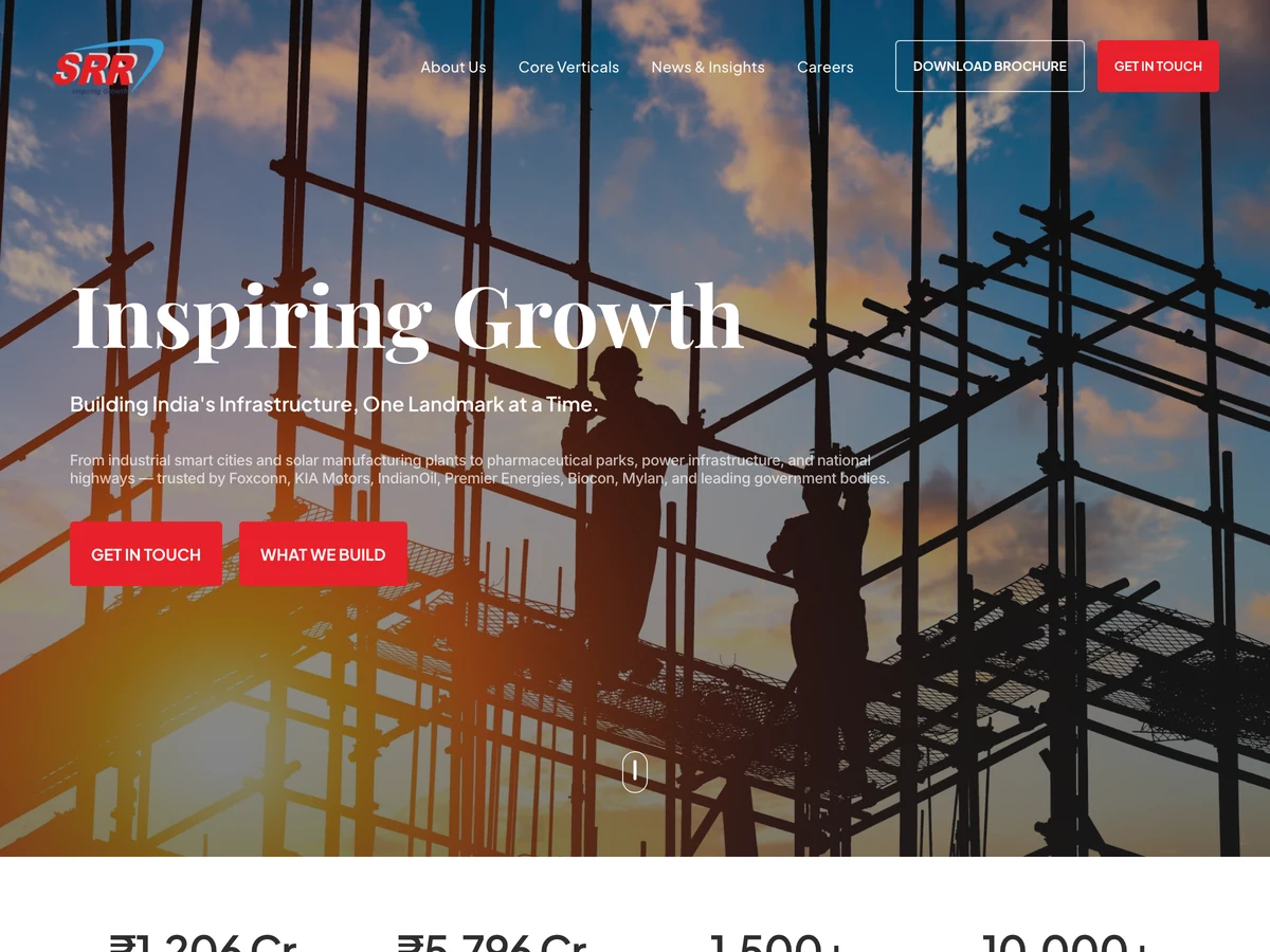 SRR Projects website preview