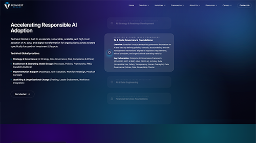 Techvest Desktop View
